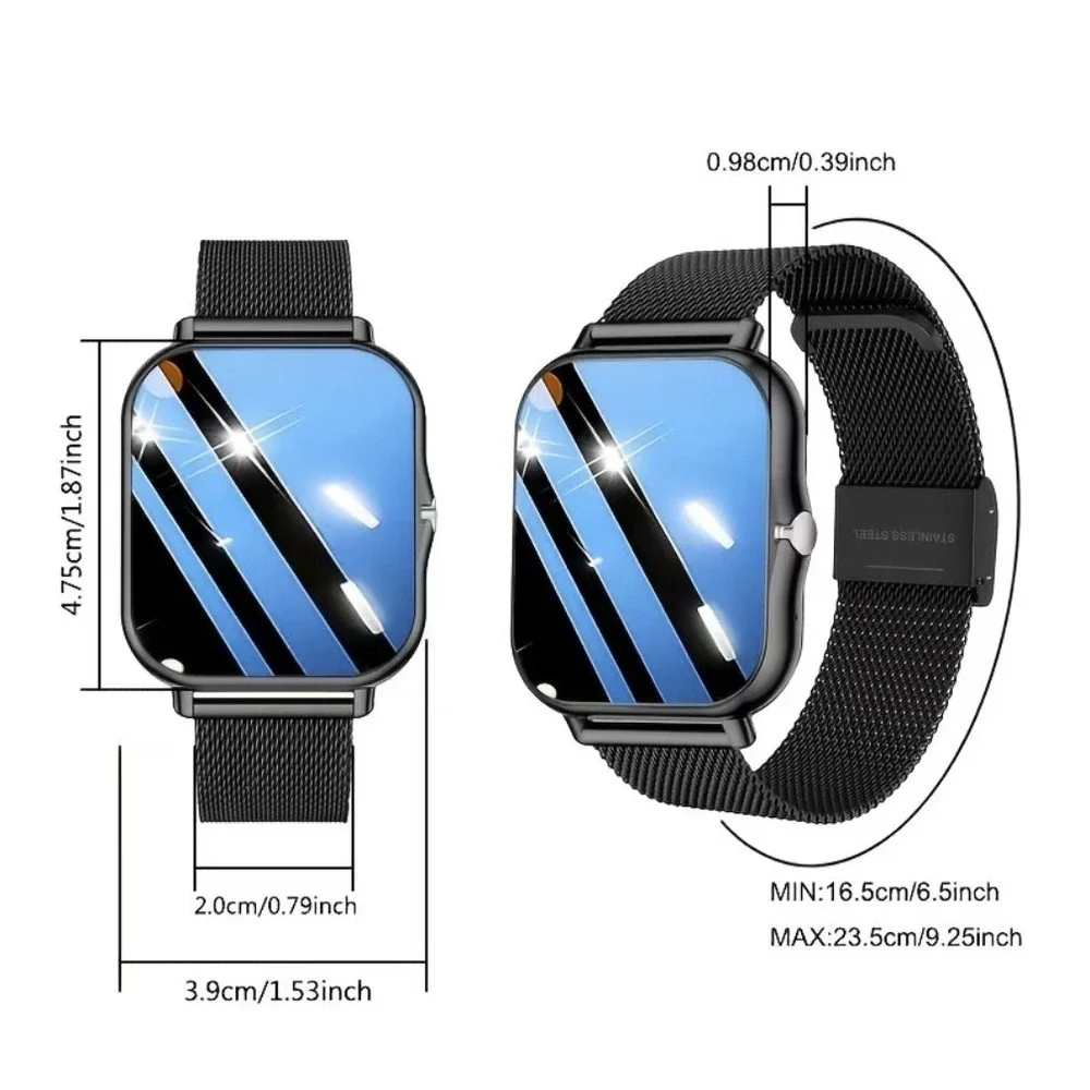Touch Screen Smart Watch for Men And Women, Bluetooth, Phone Call, Fitness Gold